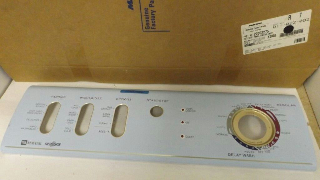 MAYTAG WHIRLPOOL WASHER 22002275 CONTROL PANEL NEW MAYTAG WHIRLPOOL WASHER 22002275 CONTROL PANEL NEW